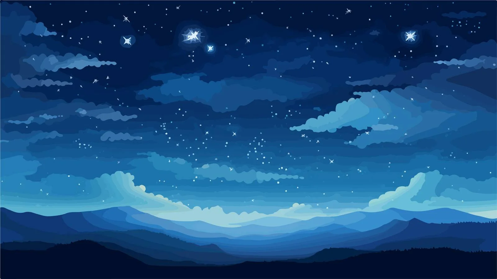 Majestic night sky with countless constellations — free download from Dotvec