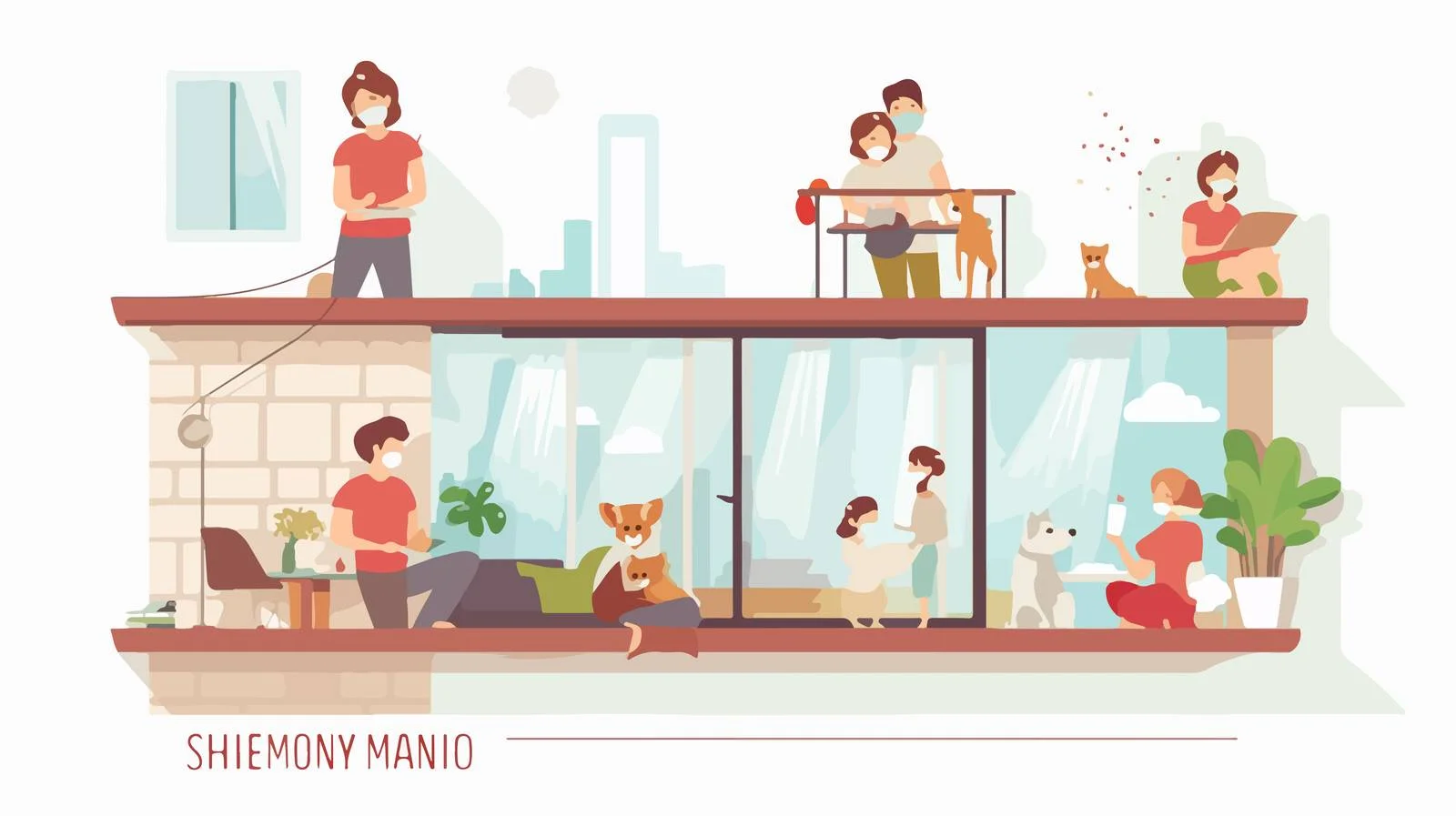 Staying at Home During COVID-19 Pandemic — free download from Dotvec