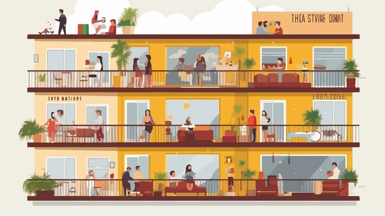 Home Isolation Concept Banner Design Sample — free download from Dotvec