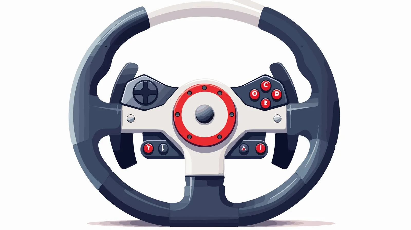 Interactive steering wheel for car racing game — free download from Dotvec
