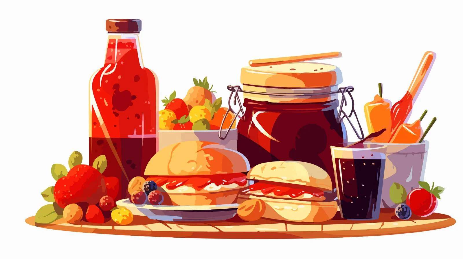 Sumptuous Picnic Food Array Still Life — free download from Dotvec