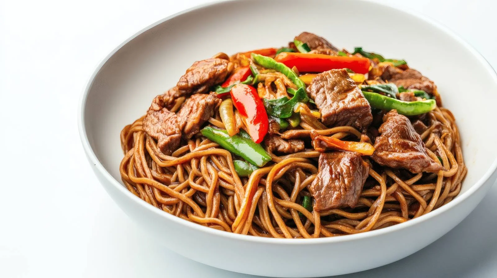 Sizzling Soba Beef on White Background — free download from Dotvec