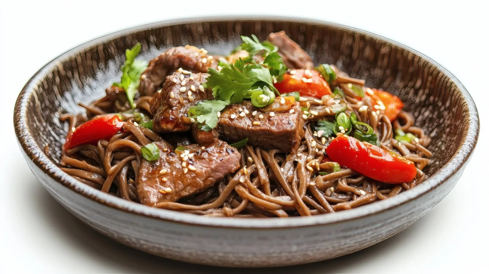 Delicious Stir-Fried Soba Noodles with Beef — free download from Dotvec