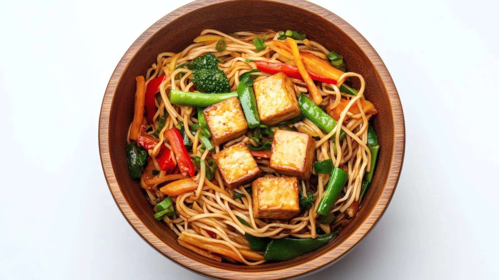 Veggie Tofu Stir-Fry on White Background — free download from Dotvec