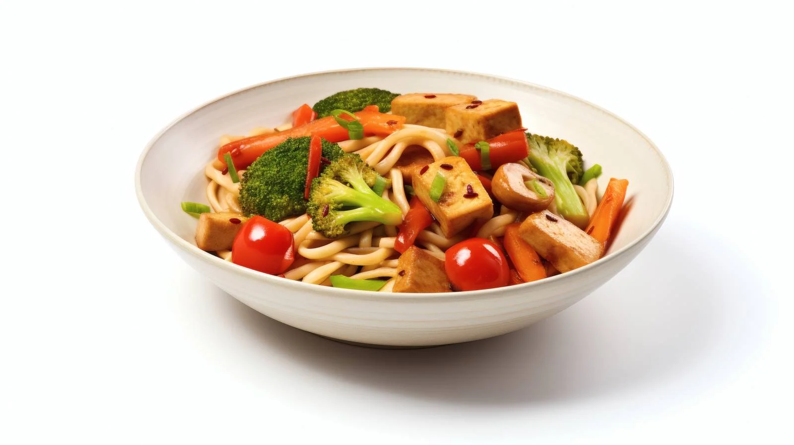 Veggie Udon Stir-Fry with Tofu — free download from Dotvec
