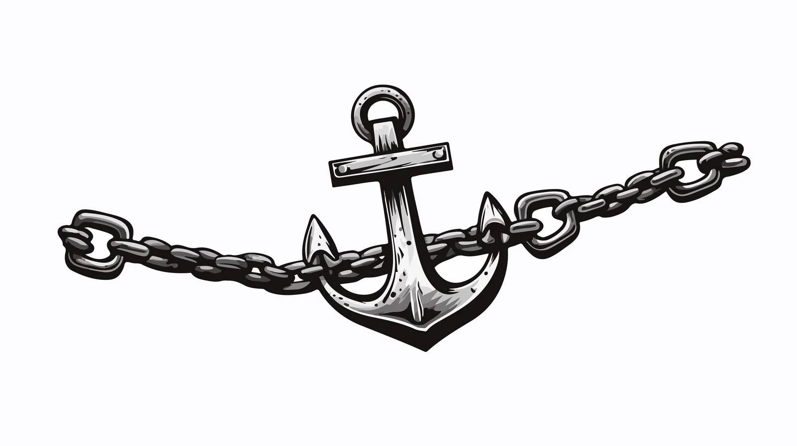 Marine anchor vector on naval warship — free download from Dotvec