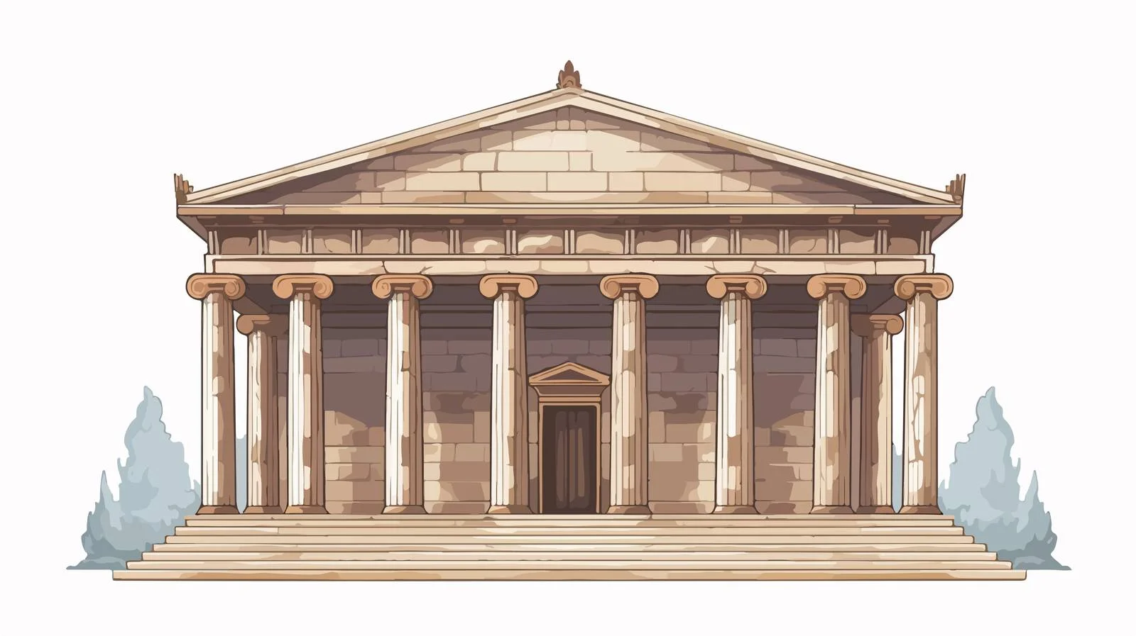 Ancient Mausoleum Halicarnassus Columns — free download from Dotvec