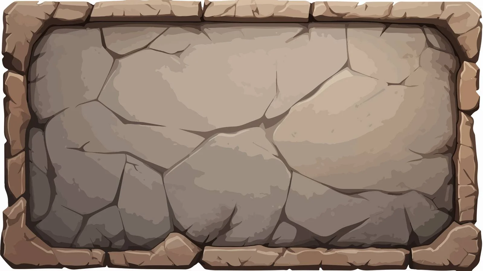 Ancient Stone Panel Game Element GUI — free download from Dotvec