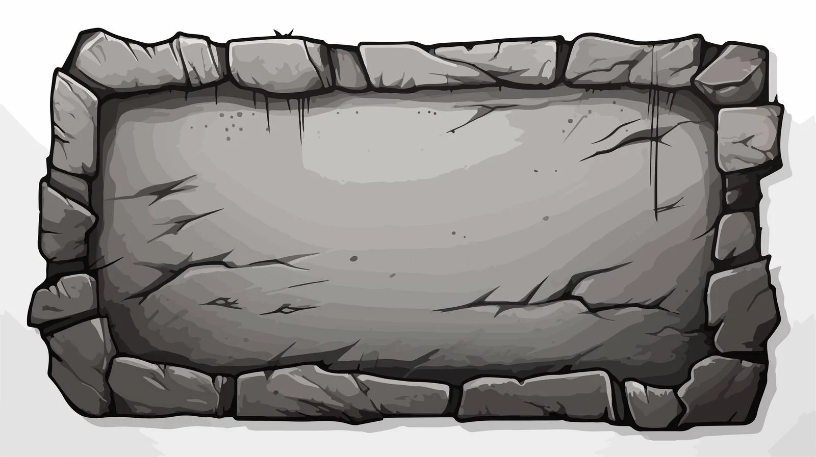 Ancient Stone Panel Game Board Plate — free download from Dotvec