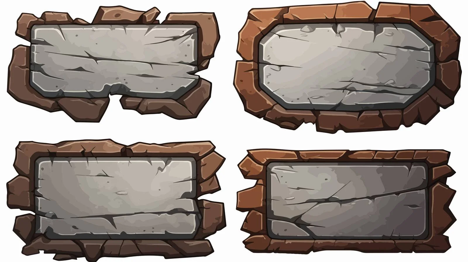 Ancient Stone Game Board GUI Element — free download from Dotvec