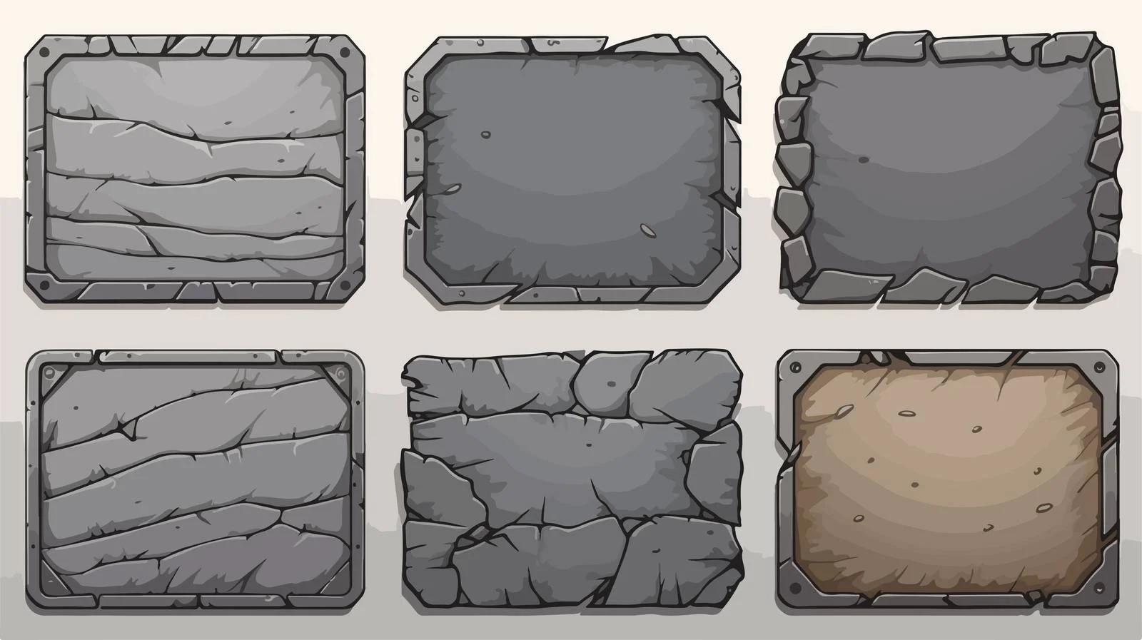 Aged stone panel for user interface design — free download from Dotvec