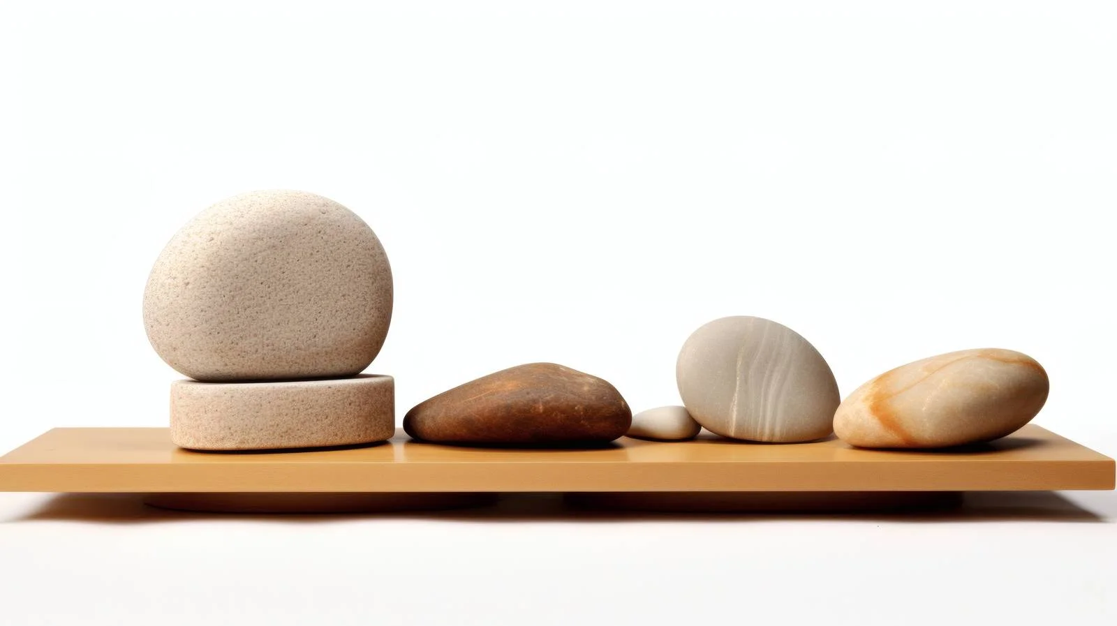 Stone Podium with Pebbles on Sand – free pebbles image from Dotvec