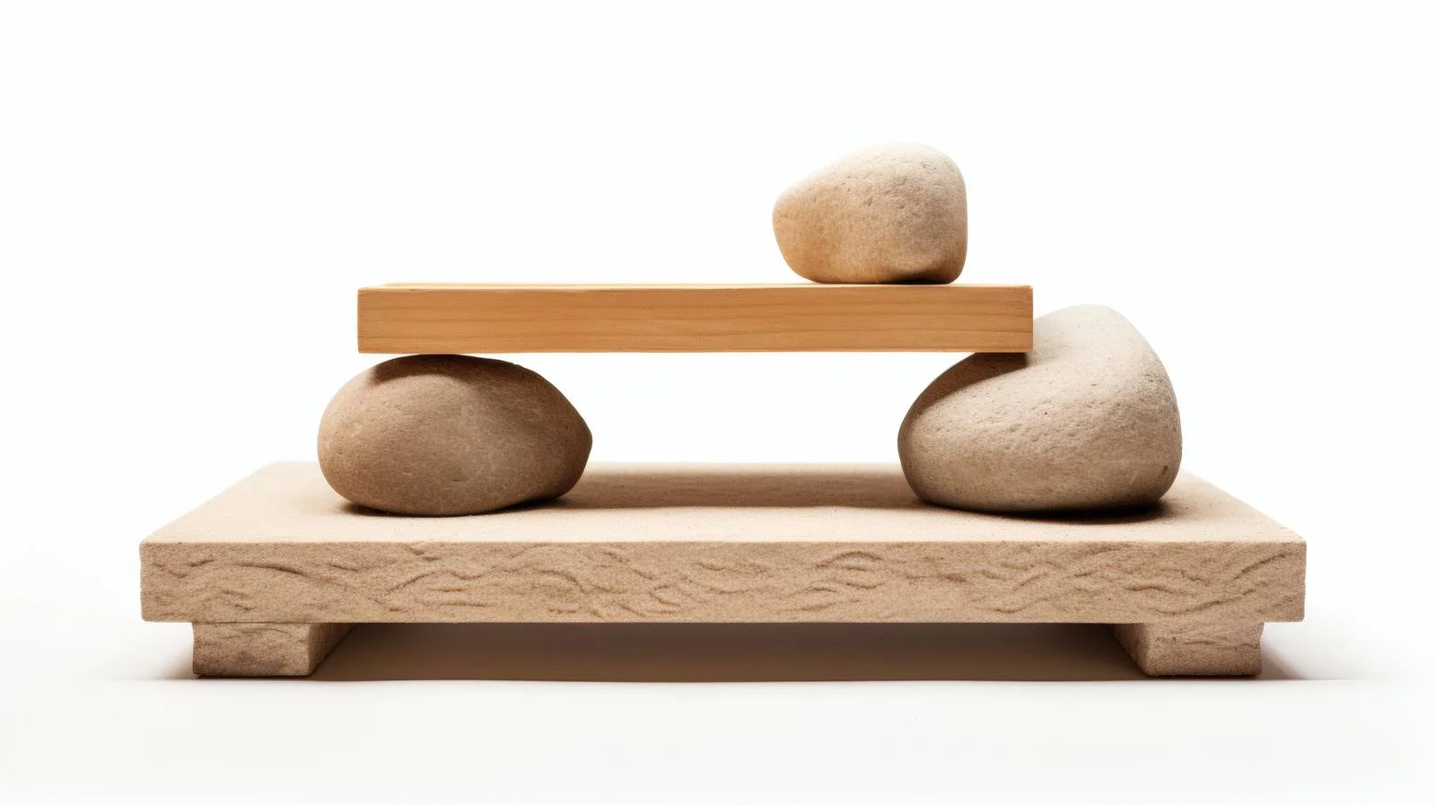 Stone Podium on Sand Showcase — free download from Dotvec