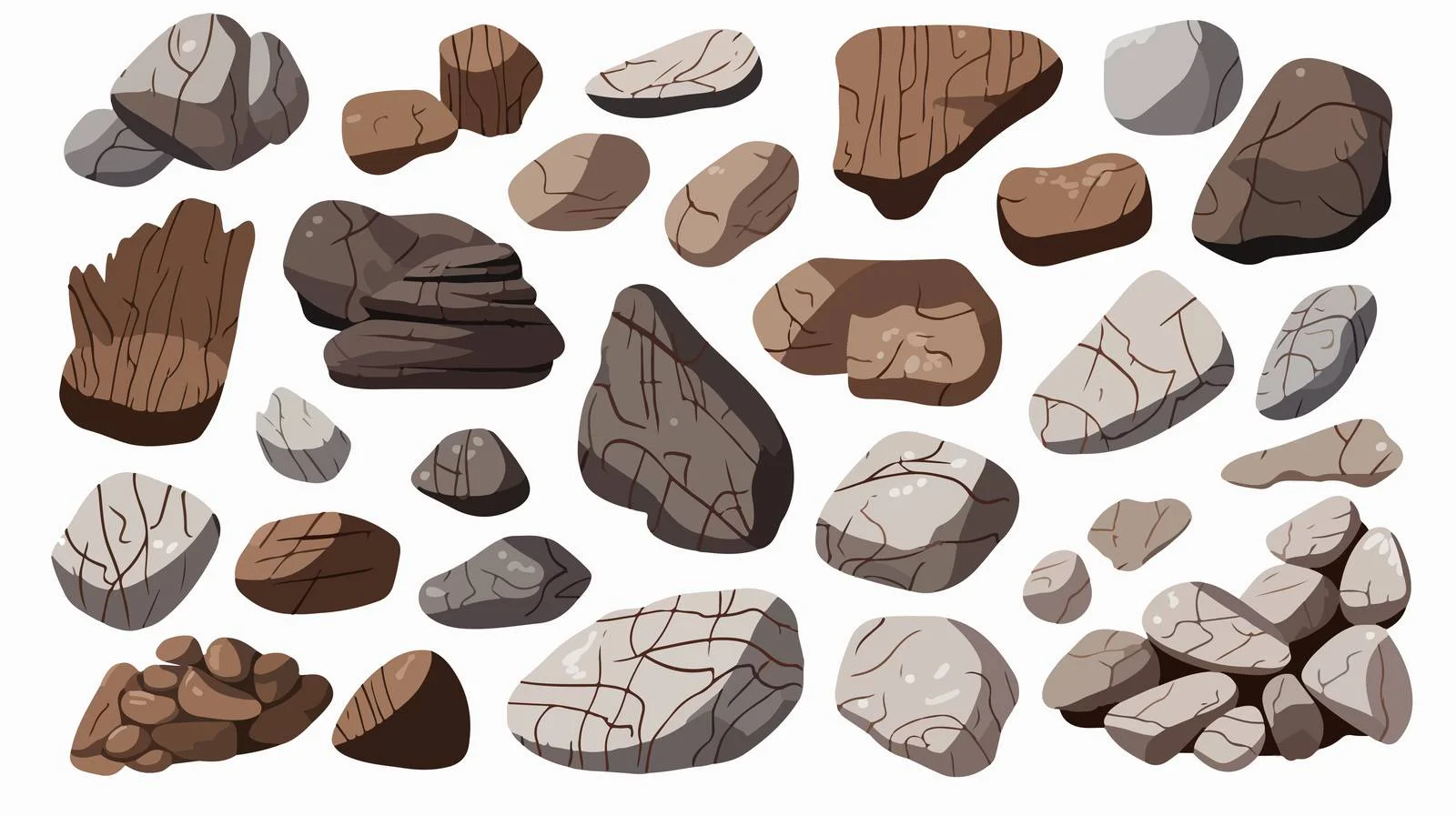 Rough Cobblestone Stack Composition — free download from Dotvec