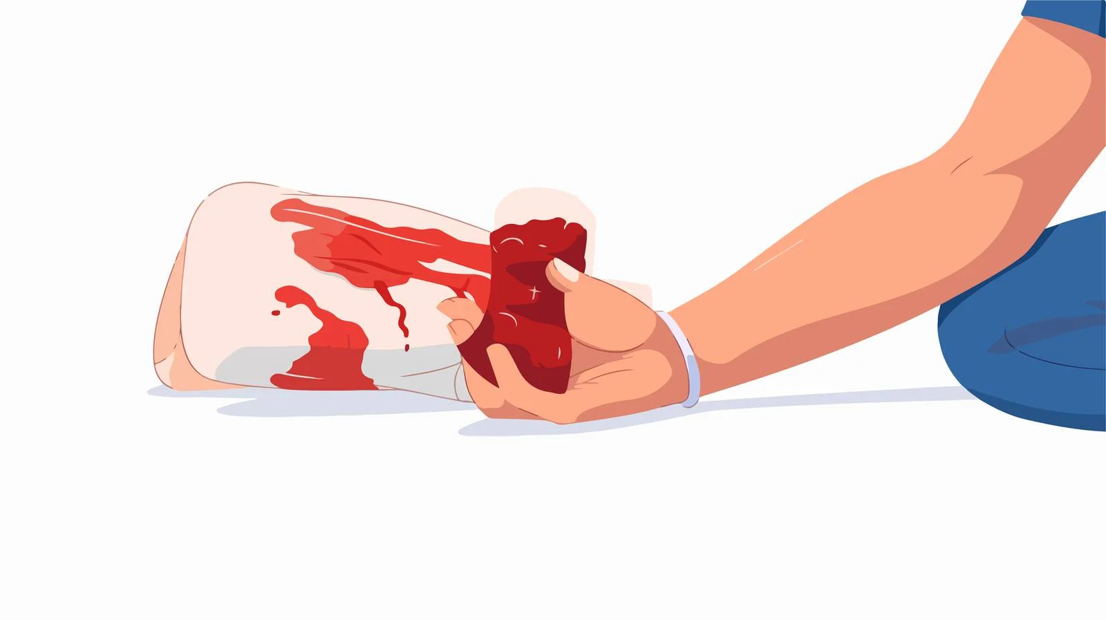 Managing bleeding: First aid emergency treatment — free download from Dotvec
