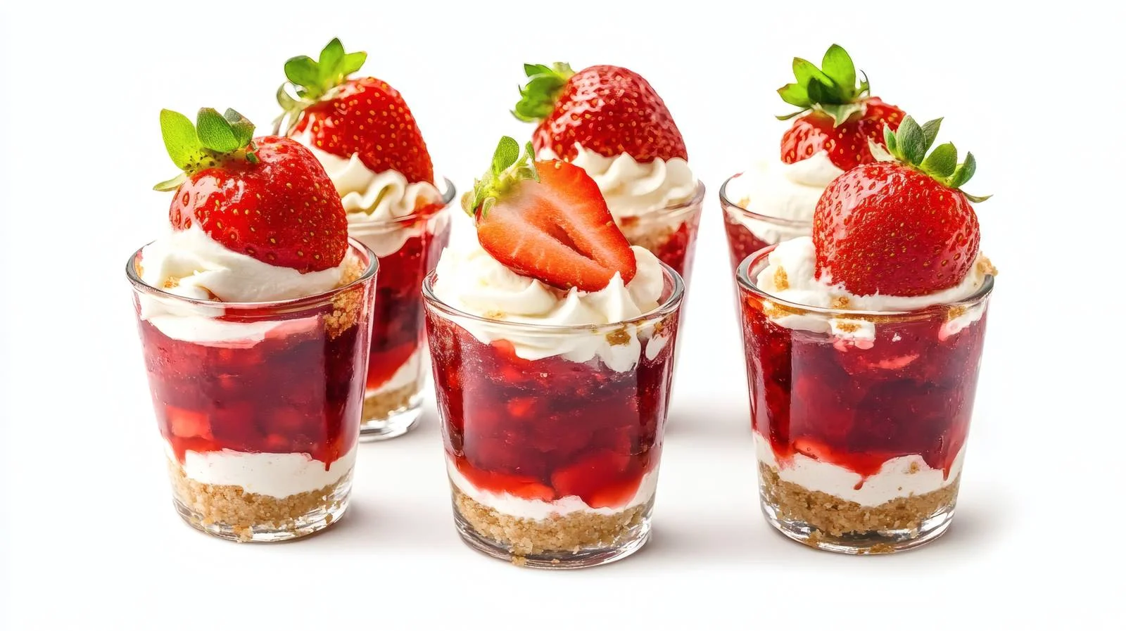 Elegant Strawberry Cheesecake Glass Dessert — free download from Dotvec