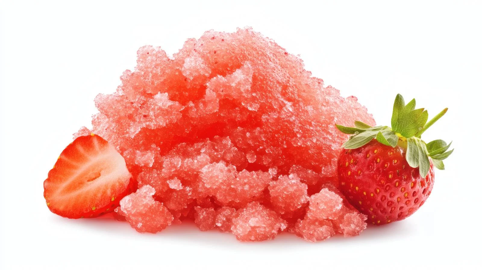 Refreshing Strawberry Granita on White Background — free download from Dotvec