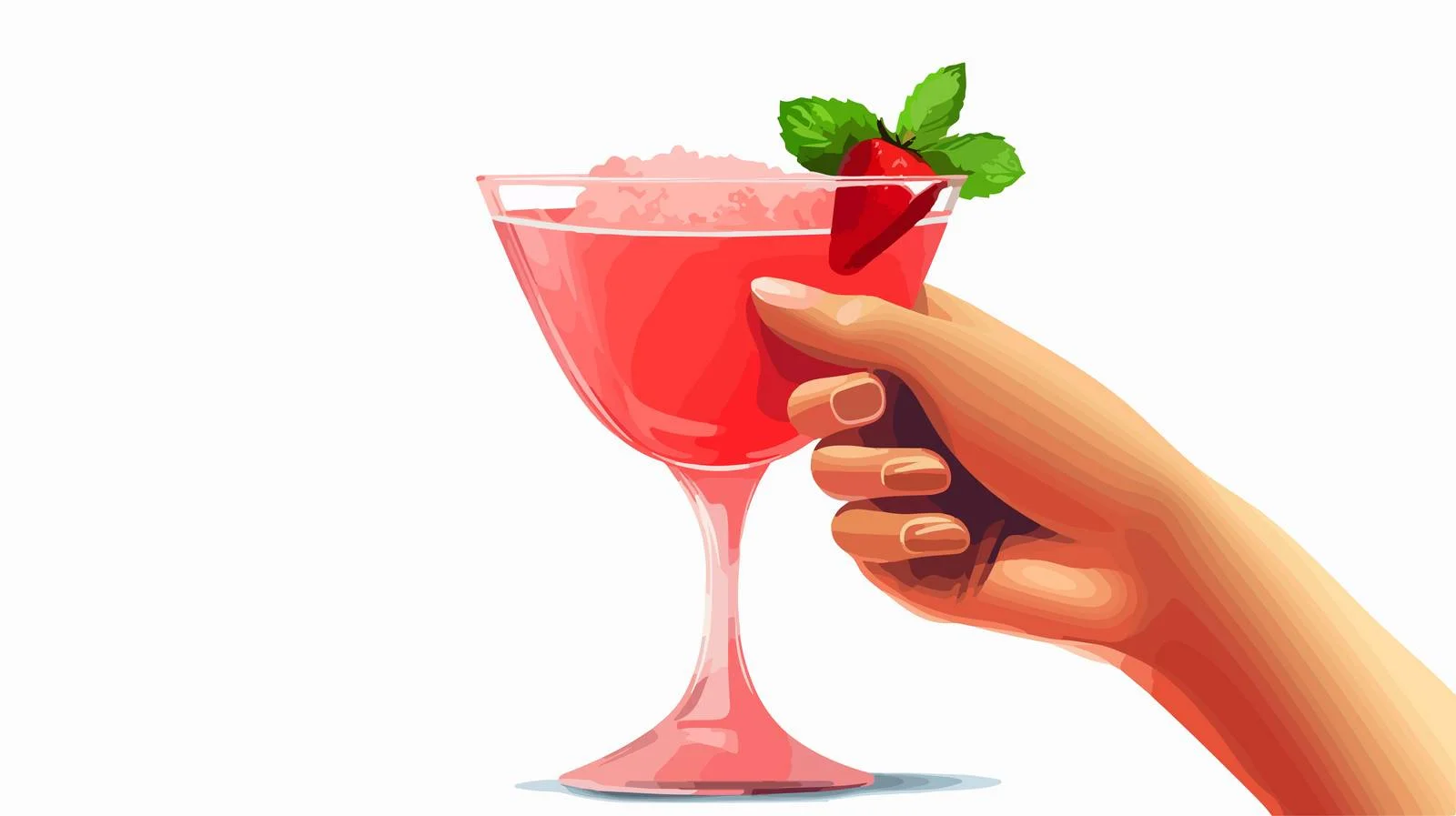 Refreshing Strawberry Margarita Cocktail with Berries — free download from Dotvec