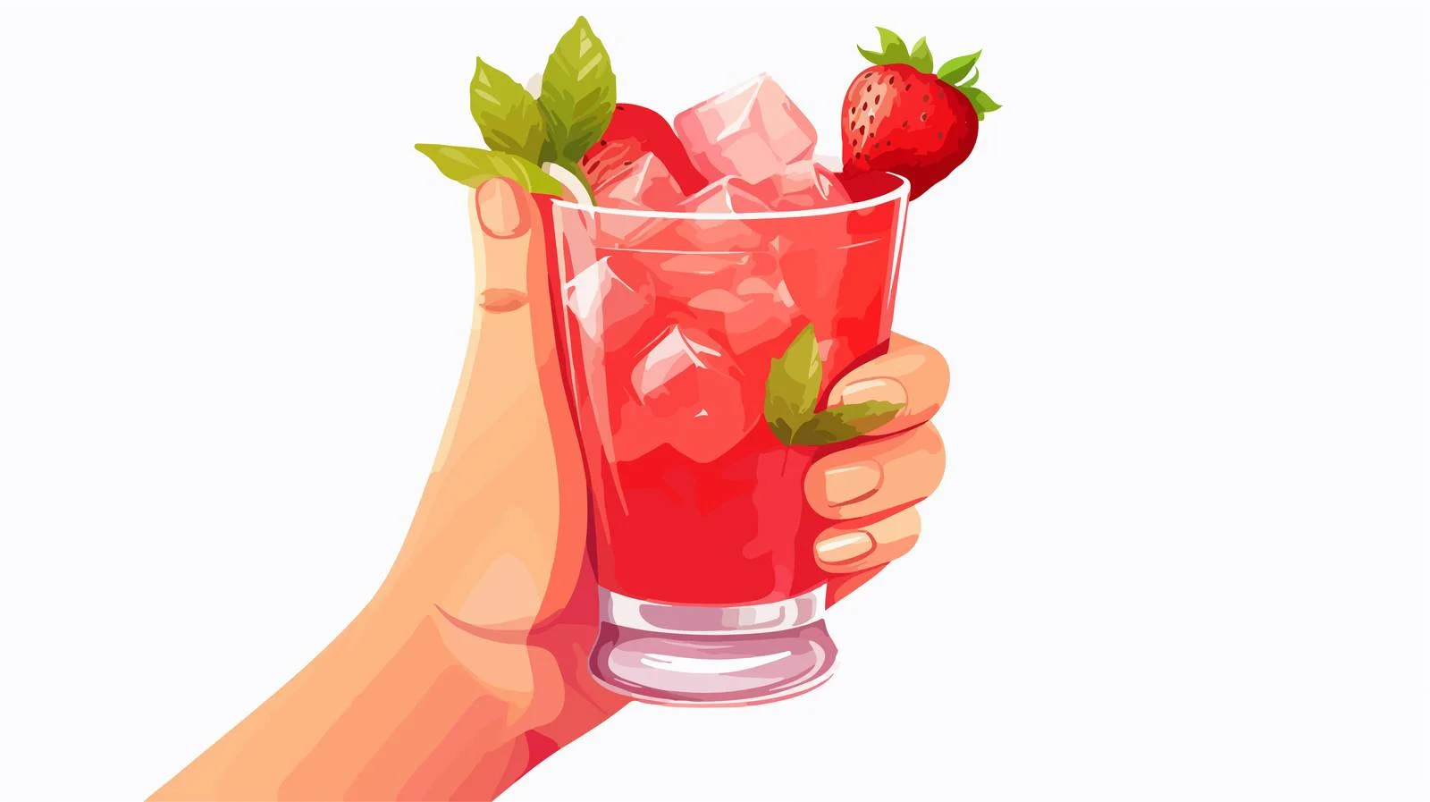 Refreshing Strawberry Margarita Cocktail Drink — free download from Dotvec