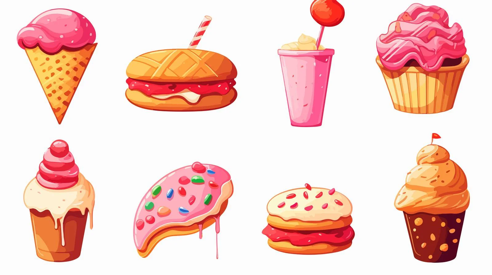 Urban Street Dessert Snack Collection Display — free download from Dotvec