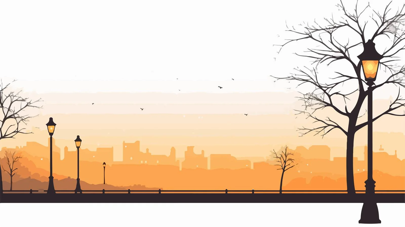 Urban Silhouette Lamp Post — free download from Dotvec