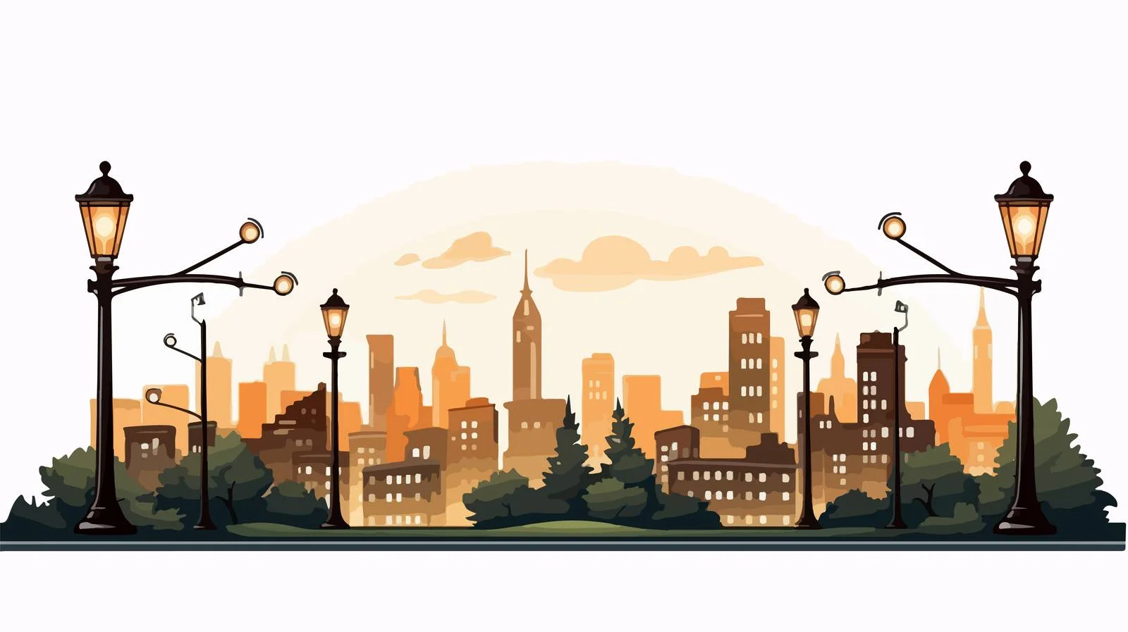 Cityscape Lamp Urban Landscape — free download from Dotvec