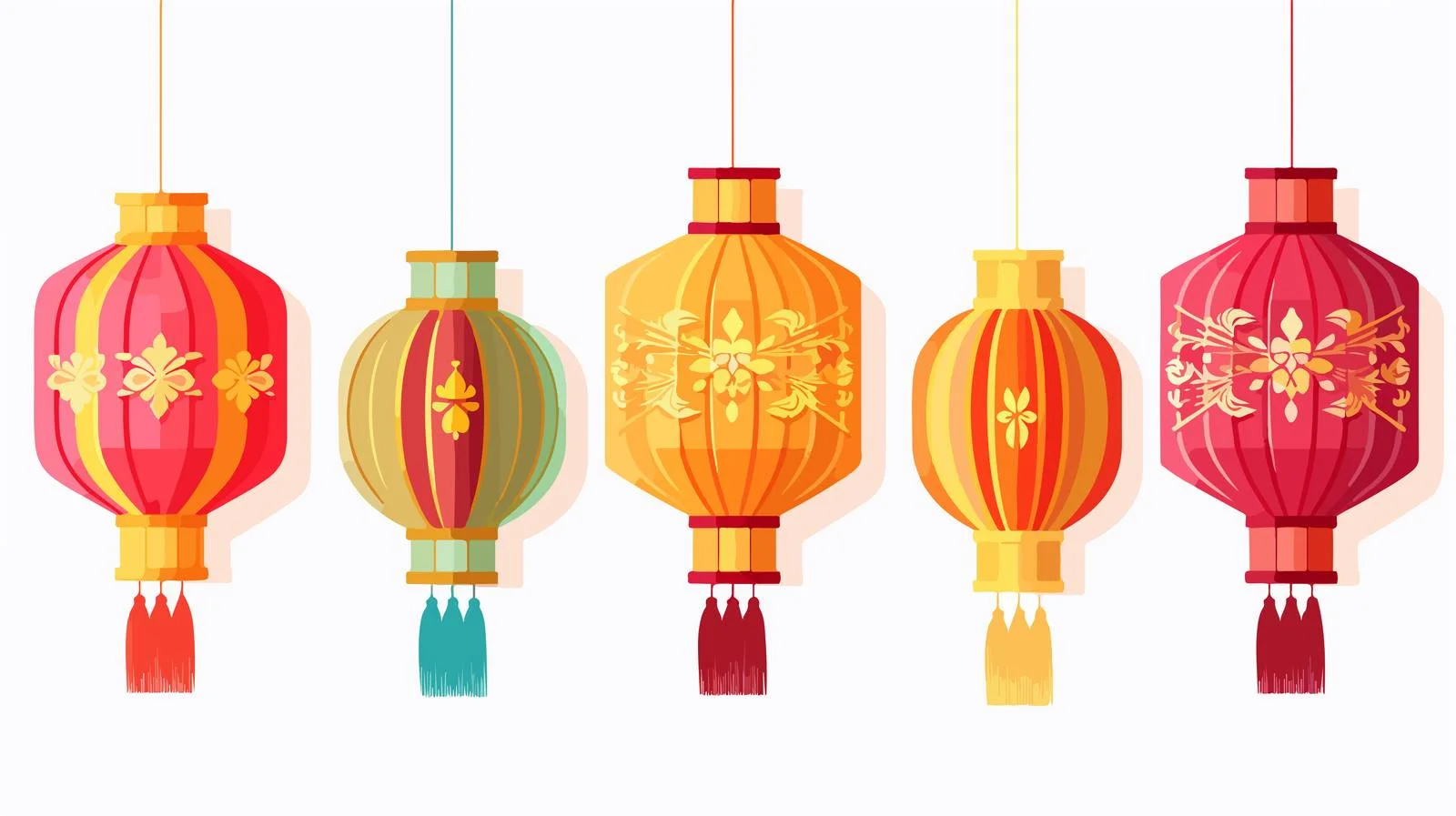 Elegant Chinese Fringe Street Lantern Light — free download from Dotvec