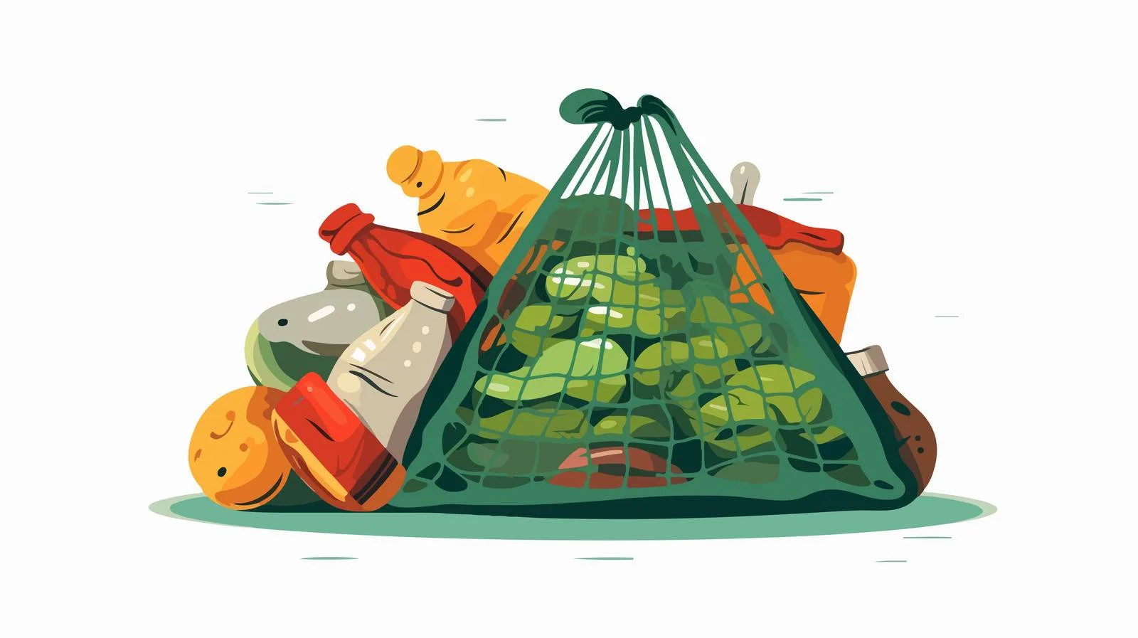 Eco-Friendly Turtle Bag Filled with Various Products — free download from Dotvec