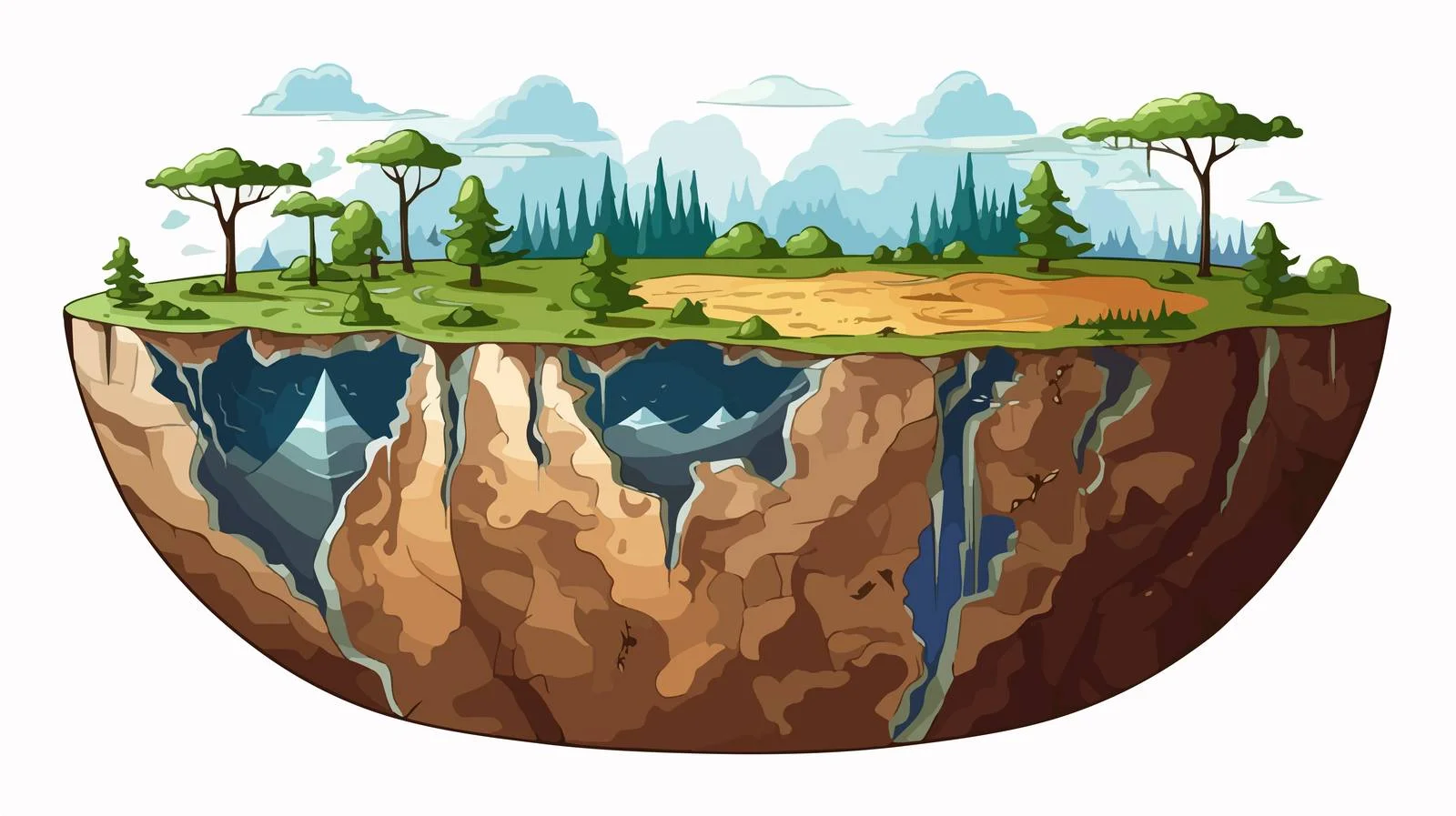Earth Structure Illustration Vector EPS10 — free download from Dotvec