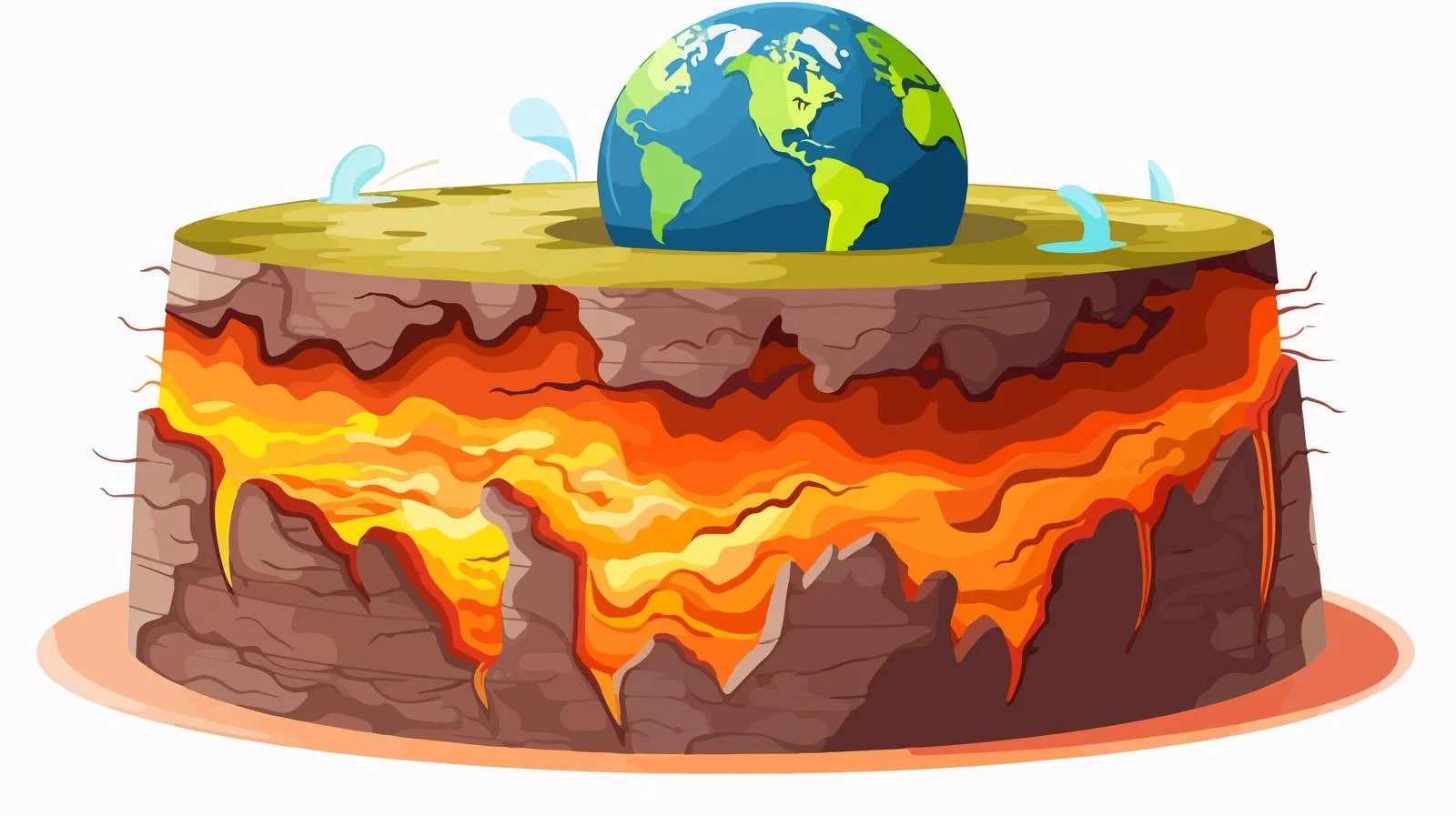 Earth's Structure Illustration Vector EPS10 — free download from Dotvec
