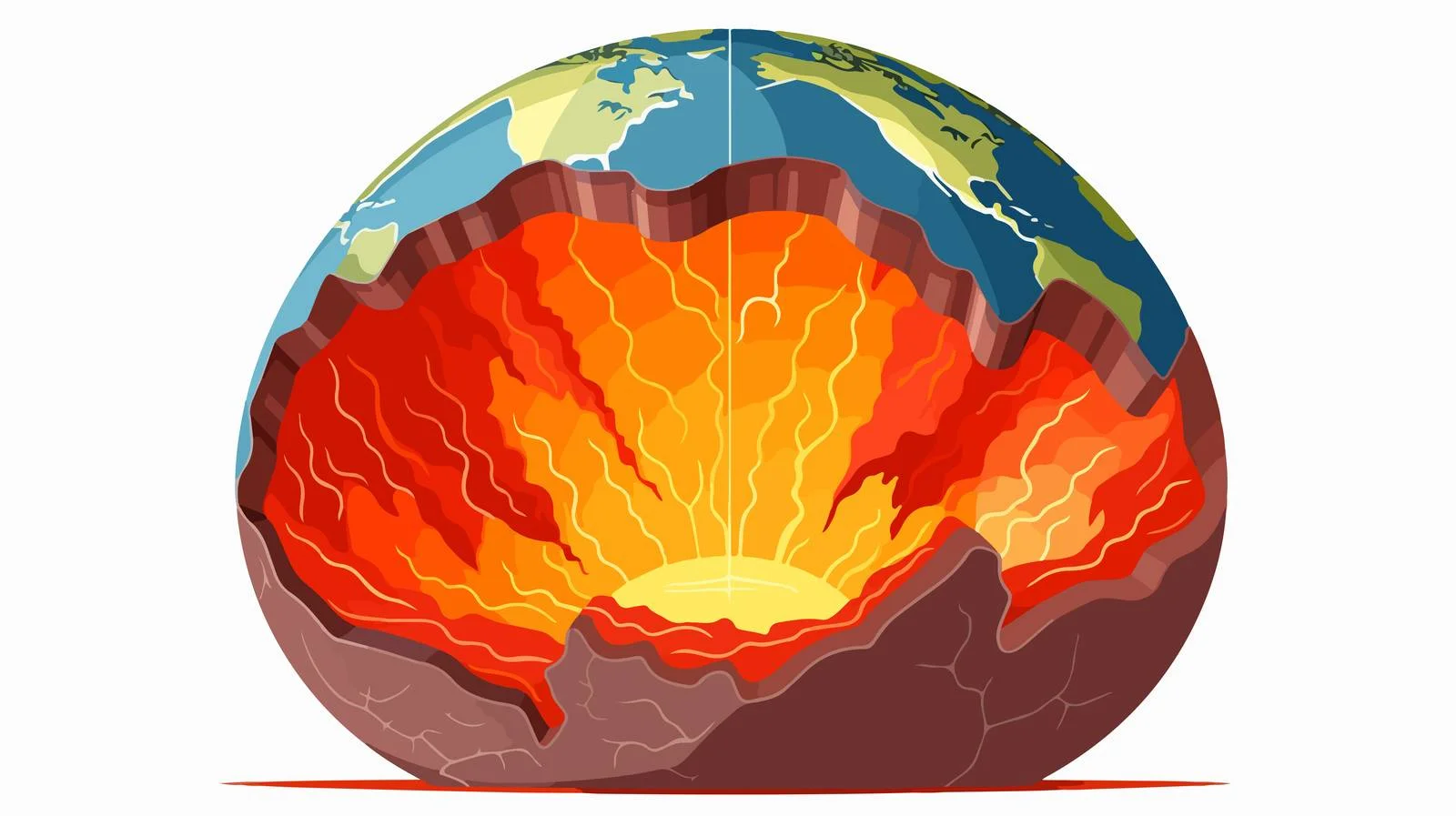 Earth's Internal Structure Visualized – free schematic image from Dotvec