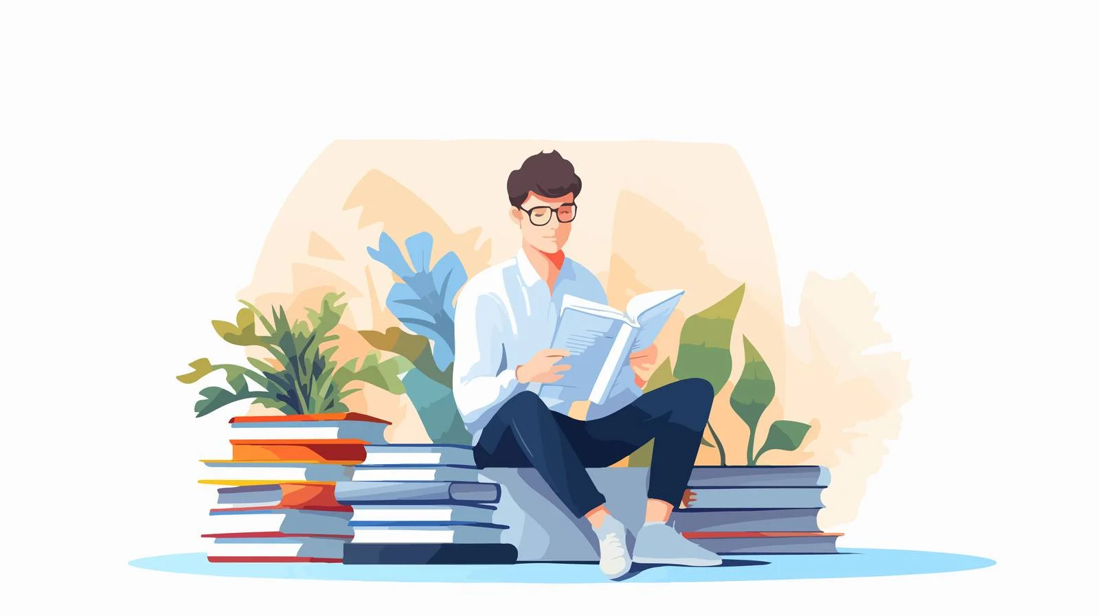 Academic Study Session with Intelligent Male Reader — free download from Dotvec