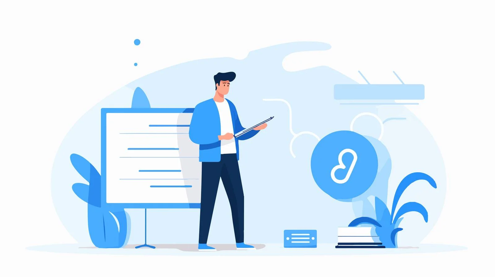 Student highlighting text with marker — free download from Dotvec