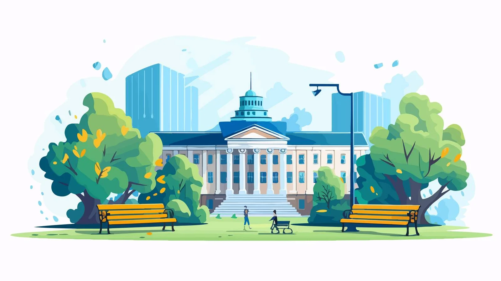 Diverse Students Relaxing on University Campus — free download from Dotvec