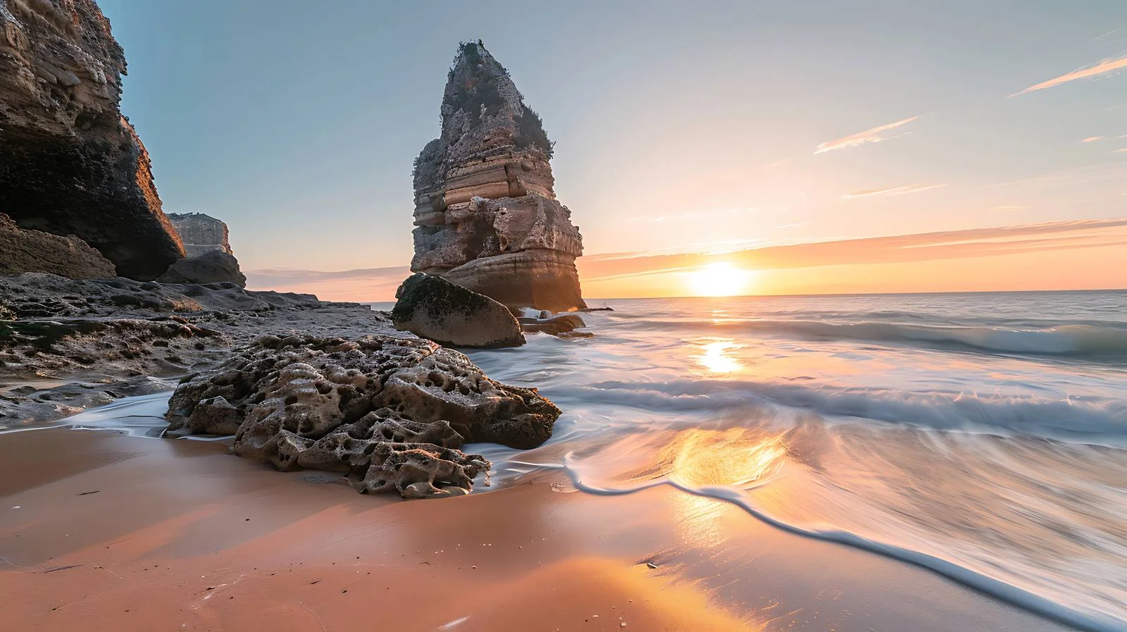 Magnificent Coastal Formation at Praia do Lourical — free download from Dotvec