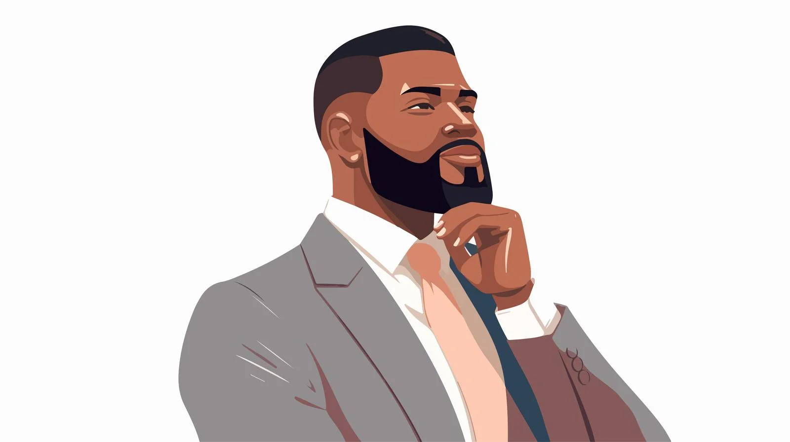 Pensive African American Male Business Professional — free download from Dotvec