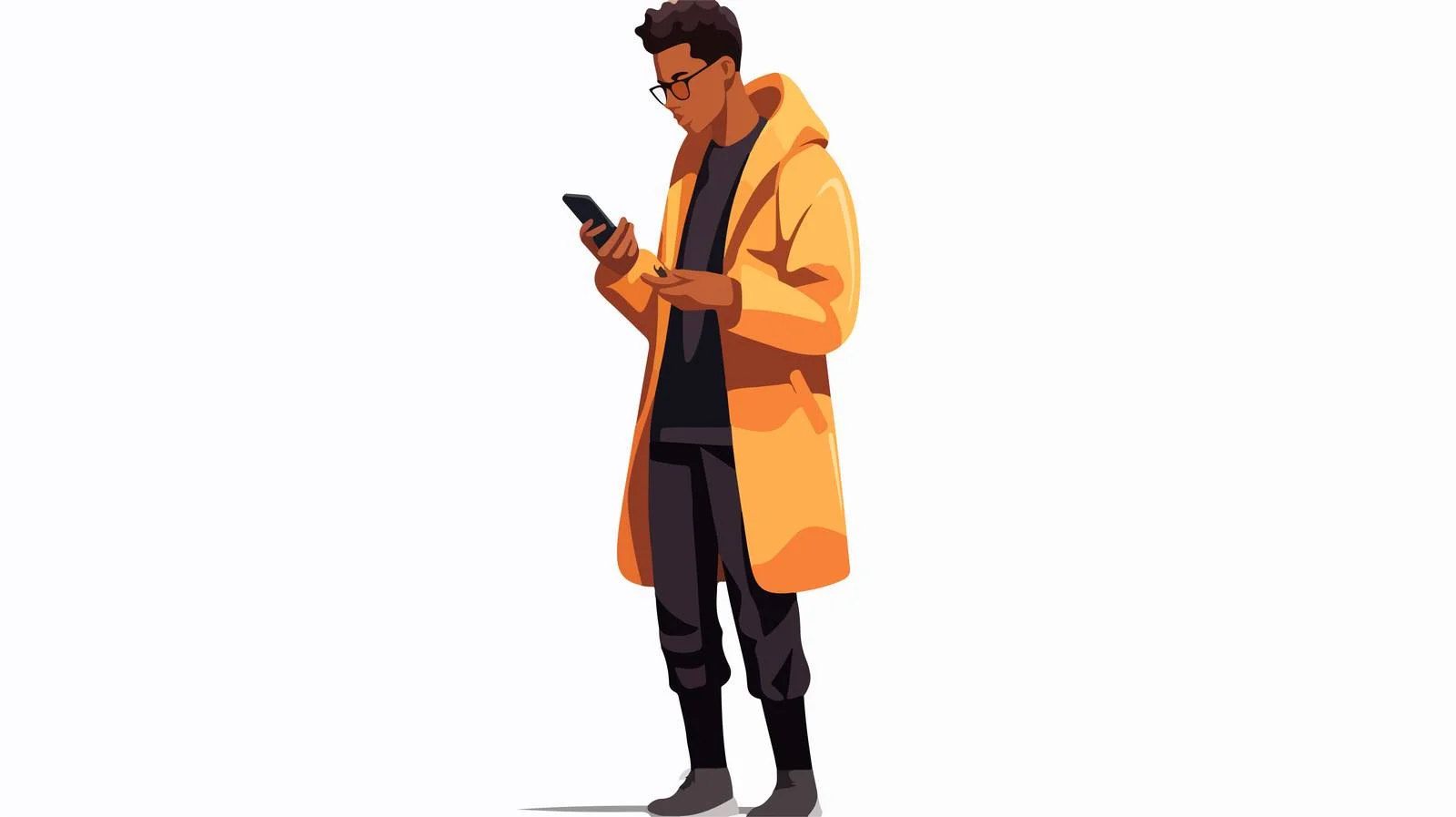 Fashionable black man in casual coat — free download from Dotvec