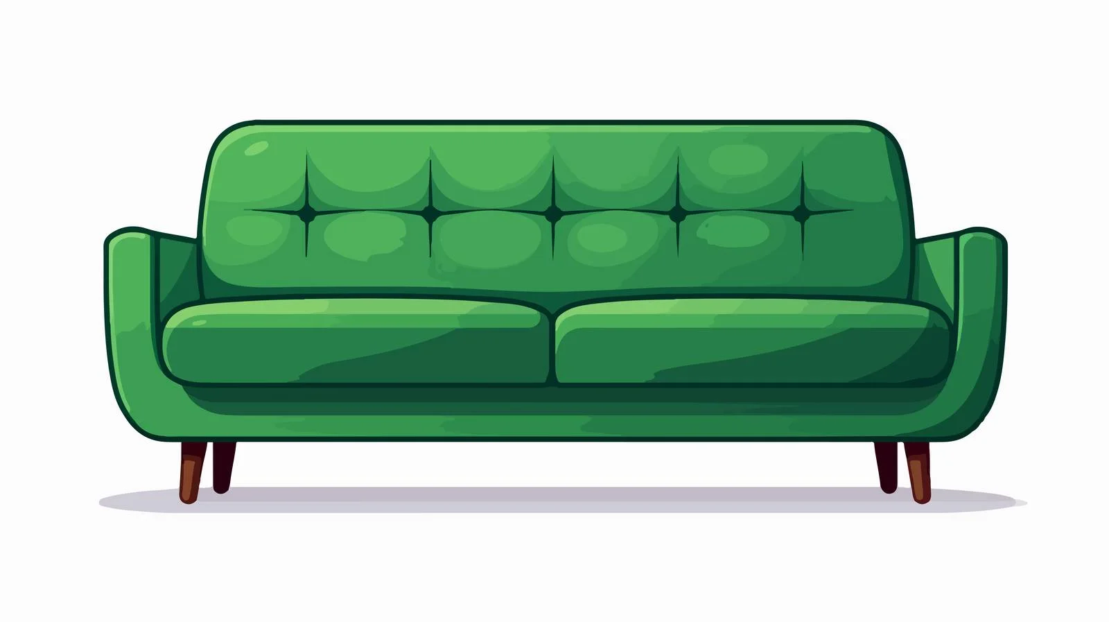 Elegant Green Sofa Vector Illustration Design — free download from Dotvec