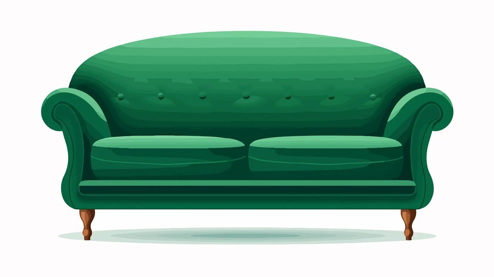 Elegant Green Sofa Vector Illustration Design — free download from Dotvec