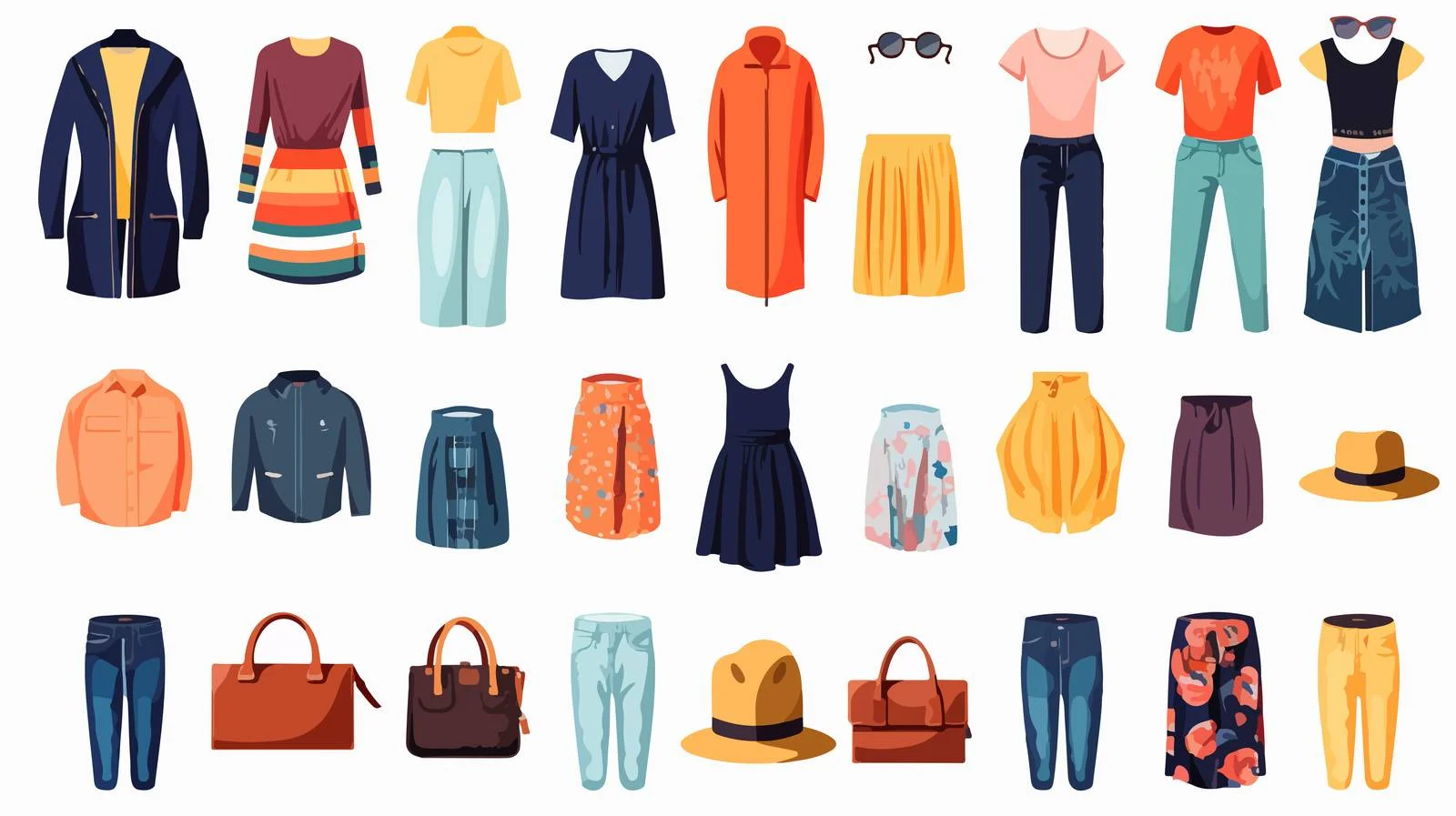 Chic Casual Female Clothing Ensemble Collection — free download from Dotvec