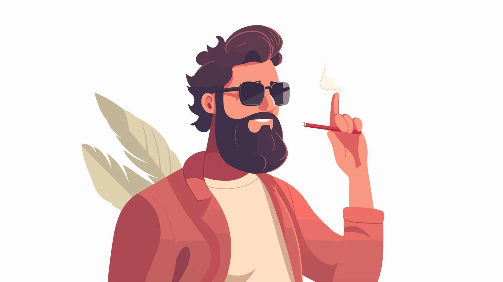 Fashionable man with trendy glasses holding blank banner — free download from Dotvec