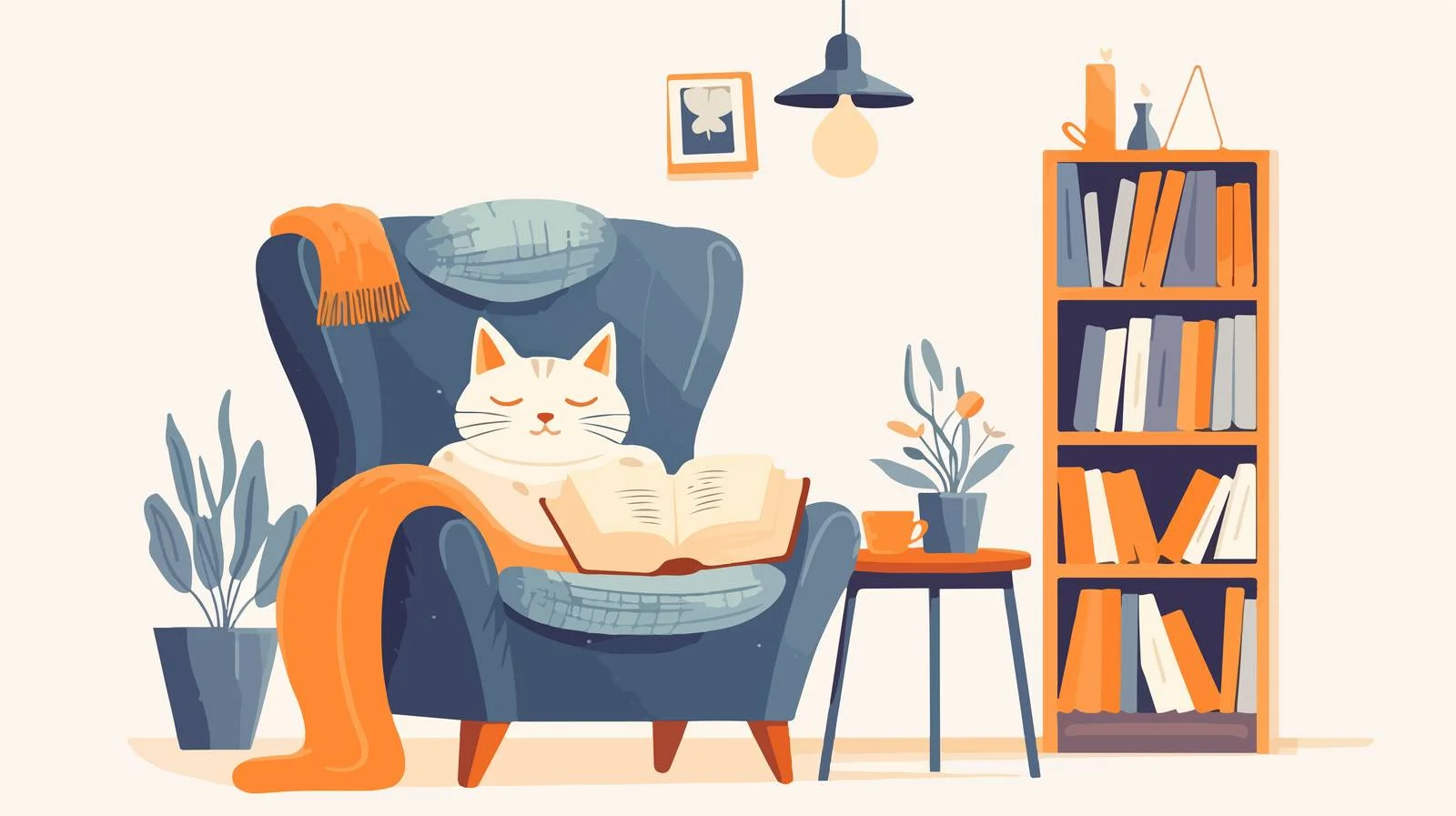 Elegant Cozy Room Interior Design Illustration — free download from Dotvec