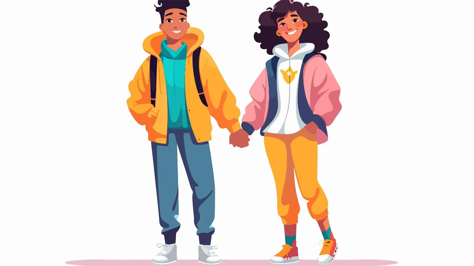 Elegant Multiracial Couple in Fashionable Attire — free download from Dotvec