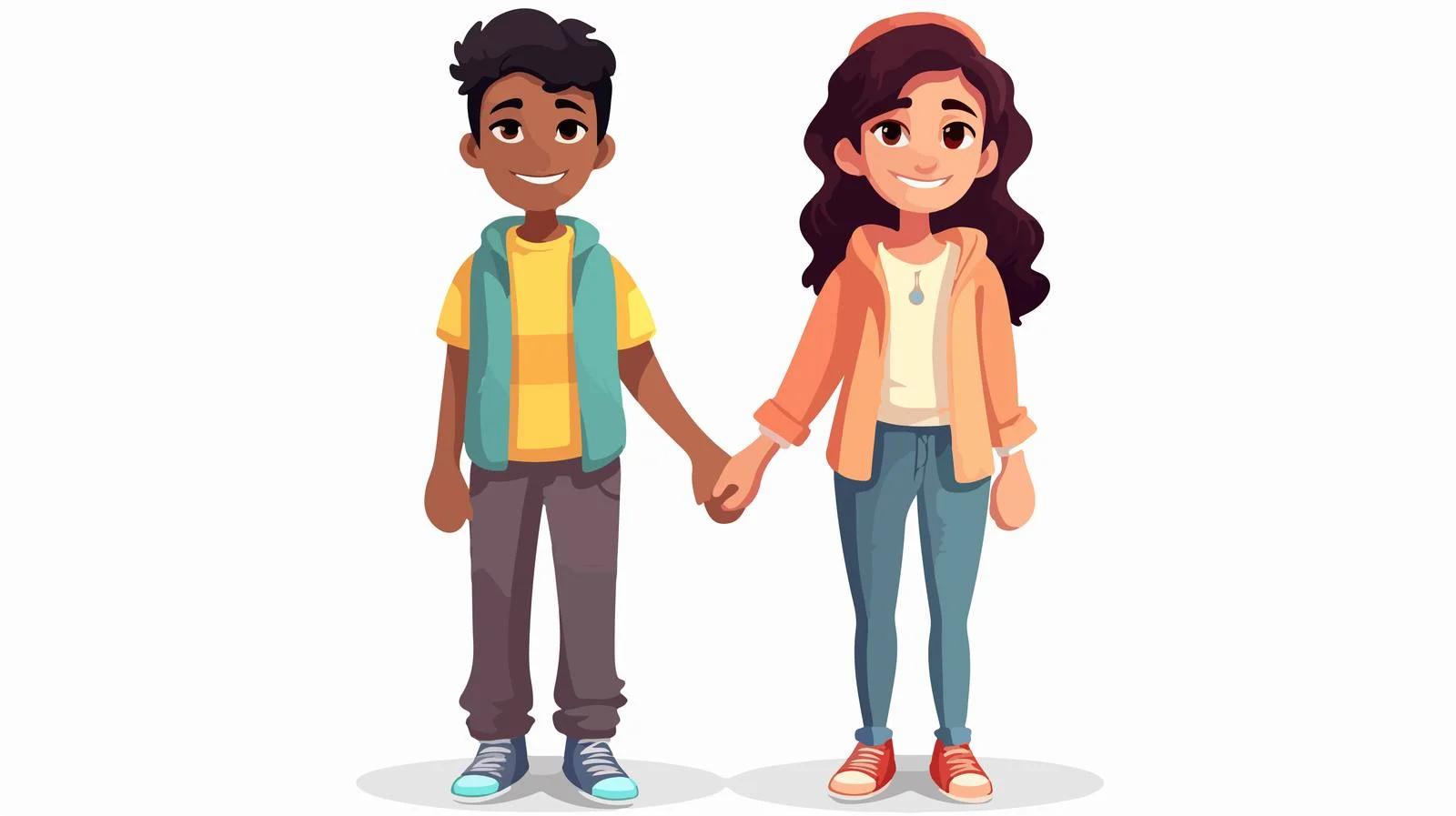 Chic Multiracial Couple in Trendy Attire — free download from Dotvec