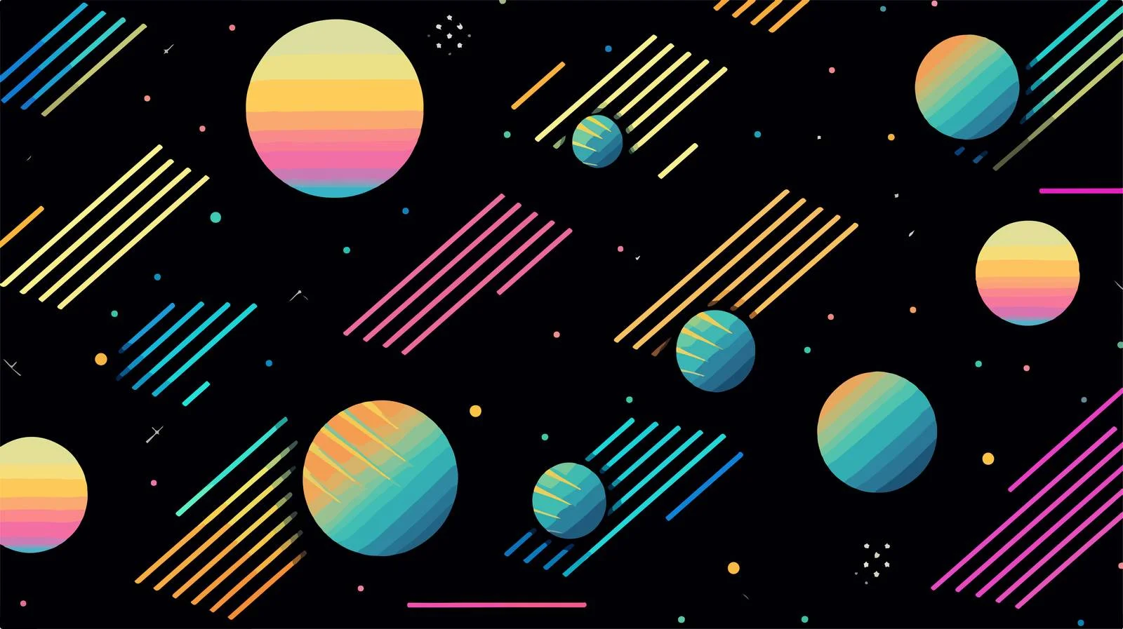 Chic Retro Futuristic Gradient Pattern — free download from Dotvec