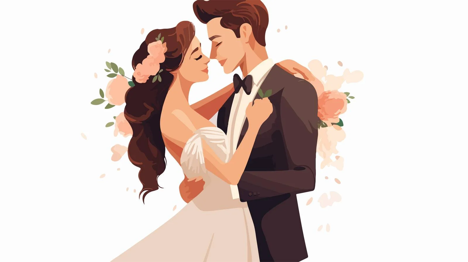 Chic Couple Pose at Wedding Ceremony — free download from Dotvec