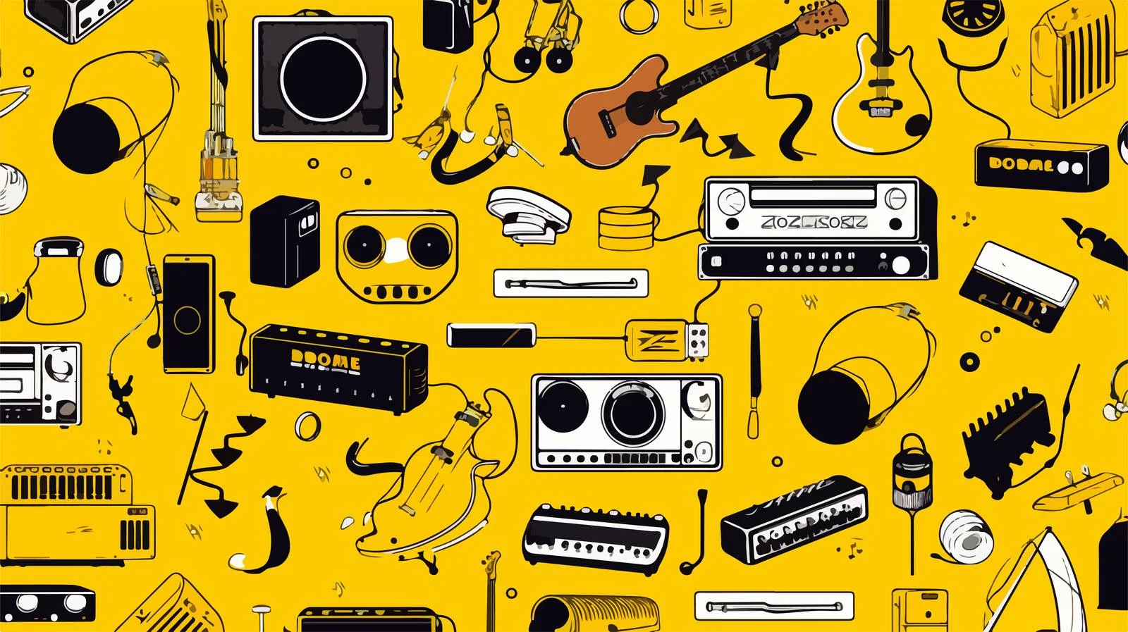 Vintage Chic Seamless Pattern with Retro Elements — free download from Dotvec