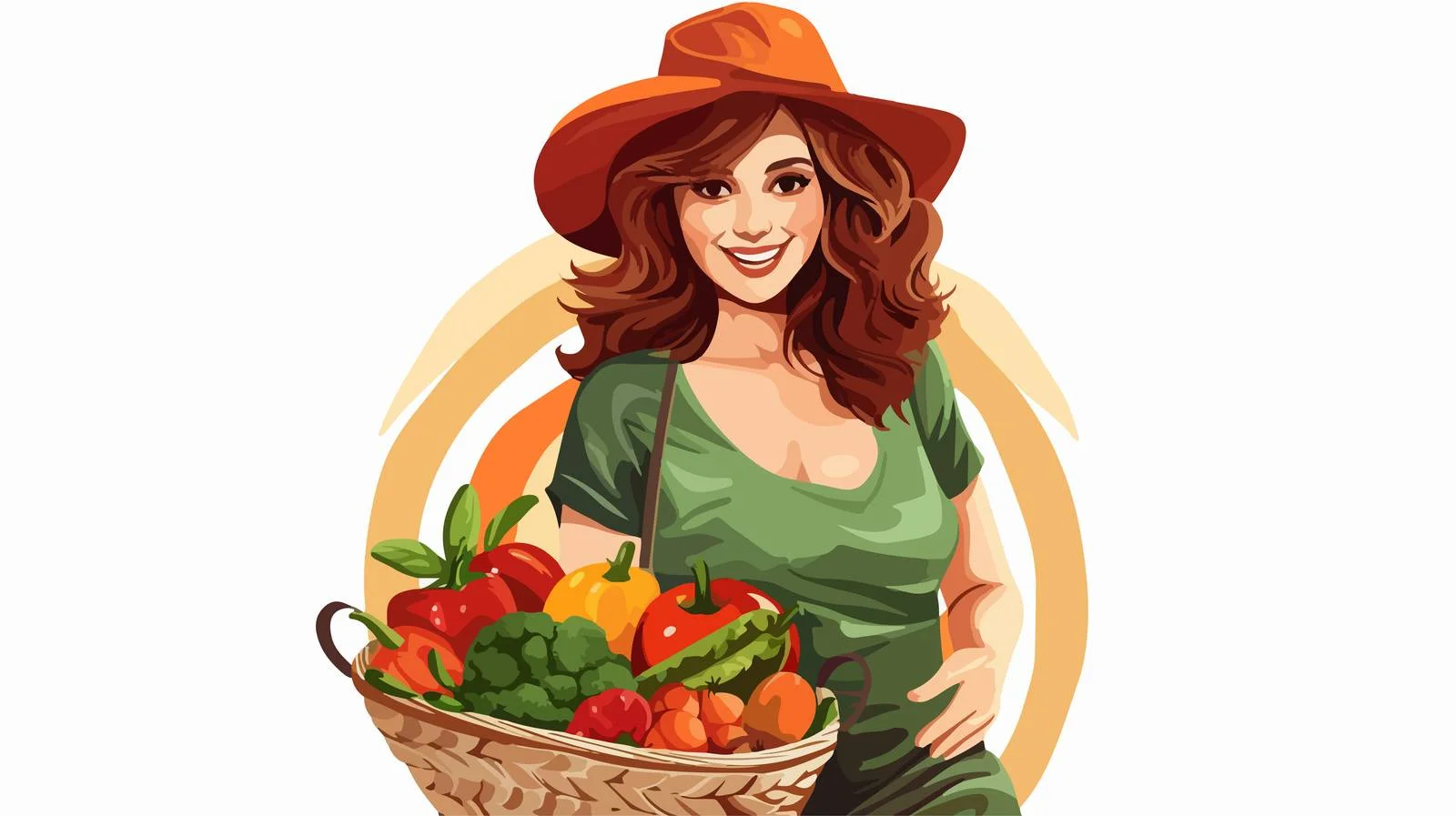Chic pregnant lady with hat smiling — free download from Dotvec