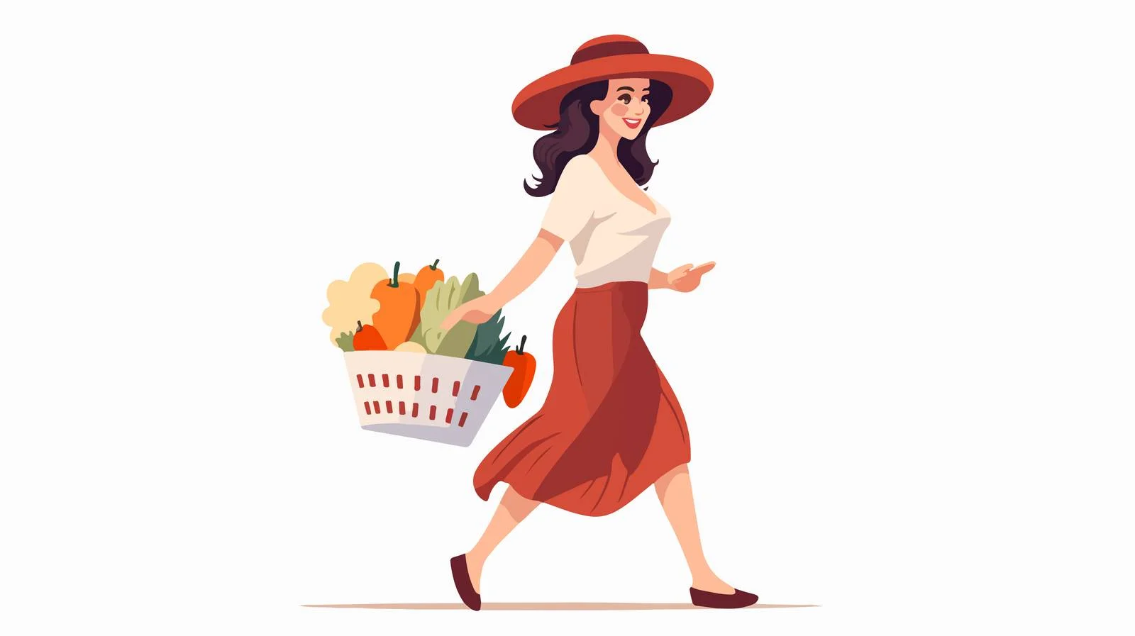 Chic pregnant lady in stylish hat — free download from Dotvec