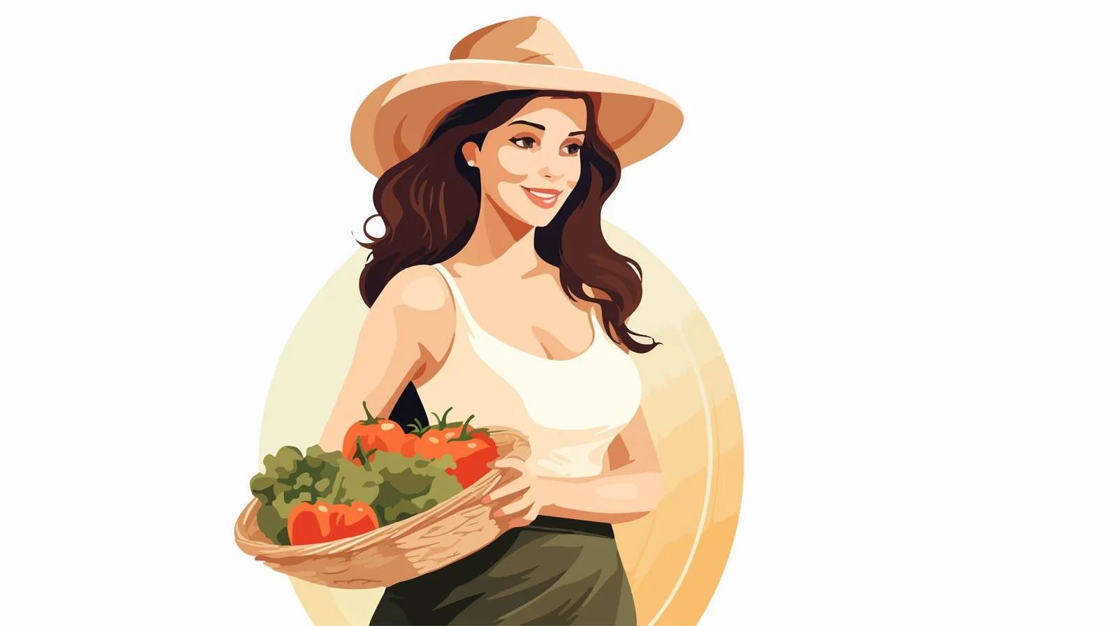 Chic pregnant lady in stylish hat smiling — free download from Dotvec
